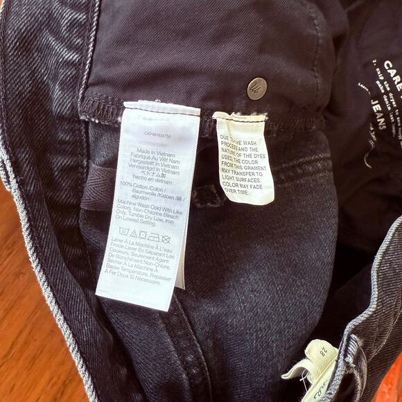 Madewell Skirt Size 28 Black Denim Maxi Front Slit - Picture 11 of 12